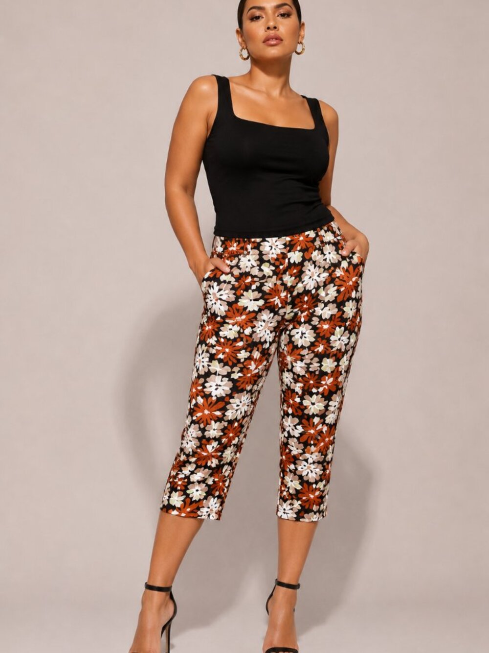 Vintage Y2K 'Ann Taylor Factory Store' Floral Capri Pants Sz 10